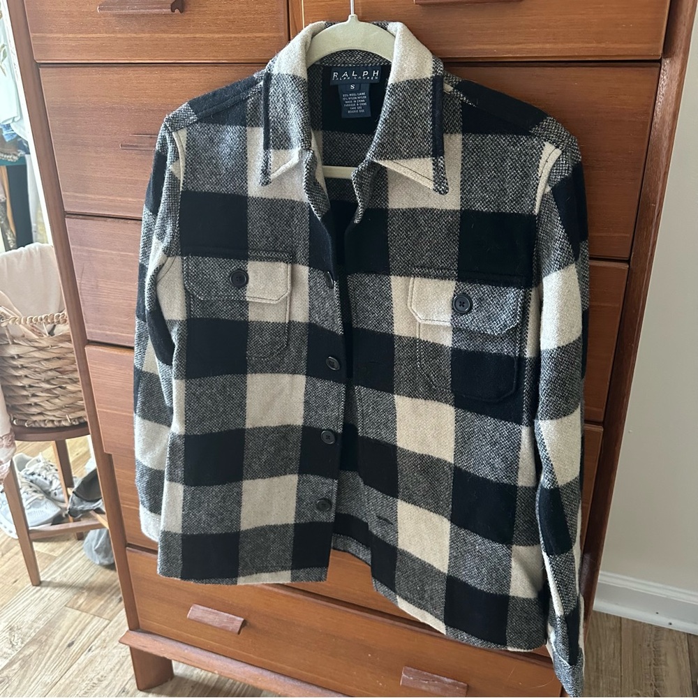 Ralph Lauren Black and Cream Checkered Jacket